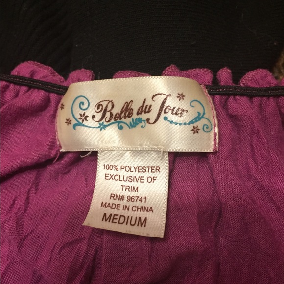 Magenta peasant top - Picture 4 of 4